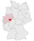 Localização de Distrito da Alta Sauerlândia na Alemanha