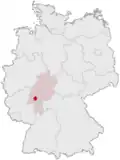 Localização de Distrito do Alto Taunus na Alemanha