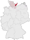 Localização de Holsácia Oriental na Alemanha