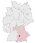 Localização de Aichach-Friedberg na Alemanha