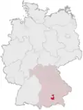 Localização de Munique na Alemanha
