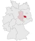 Localização de Vitemberga na Alemanha