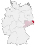 Localização de Distrito da Alta Lusácia da Baixa Silésia na Alemanha
