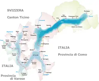 Mapa do lago.