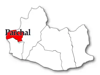 Localização no município de Lagoa