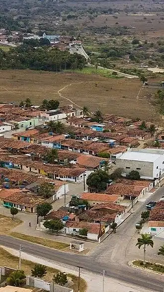 Vista da cidade de Lagoa D'Anta-RN