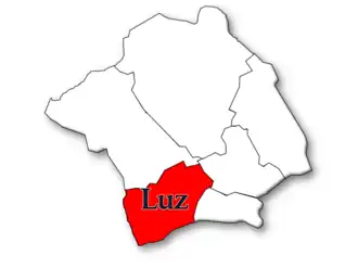 Localização no município de Lagos