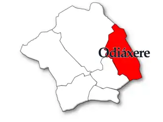 Localização no município de Lagos