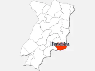 Localização no município de Lamego