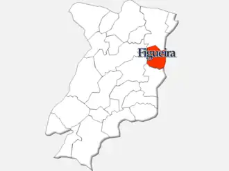 Localização no município de Lamego