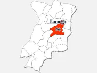 Localização no Concelho de Lamego