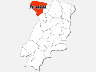 Localização no município de Lamego