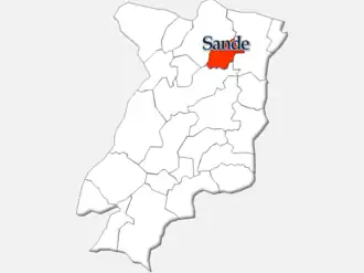 Localização no município de Lamego