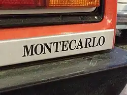 Emblema do Lancia Montecarlo