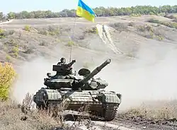 Um tanque T-64BV ucraniano.