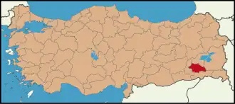 Localização da província de Sirte na Turquia