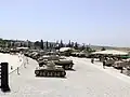 Coleção de tanques em Latrun.