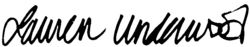 assinatura de Lauren Underwood