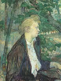 Retrato de Gabrielle, 1891, óleo sobre papelão, Museu Toulouse-Lautrec