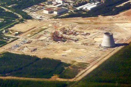 Construção da Usina Nuclear de Leningrado II, abril de 2010