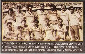 Plantel da UTC em 1986.