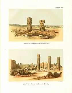 Monumentos do Egito e da Etiópia, de acordo com os desenhos da expedição científica enviada a esses países por ordem do Rei da Prússia, Frederico Guilherme IV, e realizada nos anos de 1842–1845.
