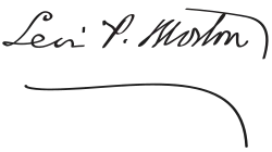 Assinatura de Levi P. Morton