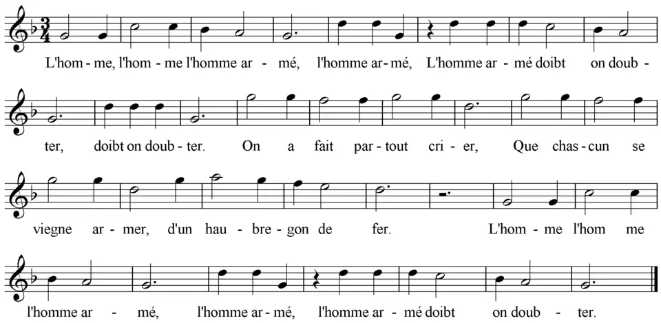 A canção: "L'homme armé"