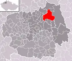 Localização de Liběšice