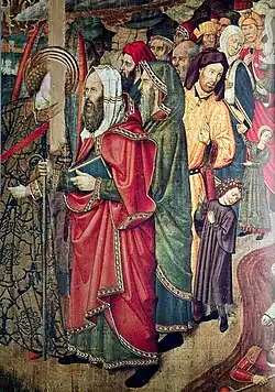 Pasaxe do Mar Vermello, de Jaume Huguet (1456-1460).