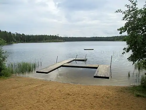 O lago Lissrännsjön em Ockelbo