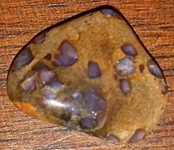 Amostra de rocha llanita