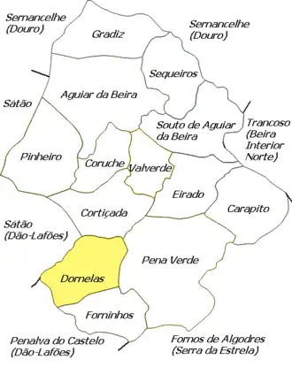 Localização no município de Aguiar da Beira