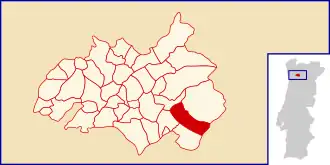 Localização no município de Amarante