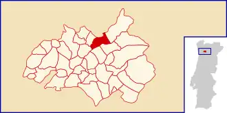 Localização no município de Amarante