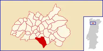 Localização no município de Amarante