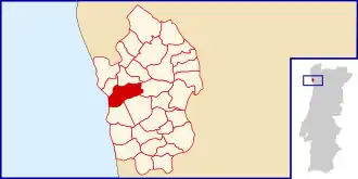 Localização no município de Vila do Conde