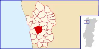 Localização no município de Vila do Conde