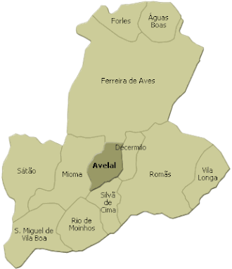 Localização no município de Sátão