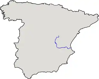 Percurso do Rio Júcar.