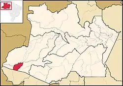 Localização de Ipixuna no Amazonas