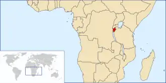Localização de Reino de Burundi