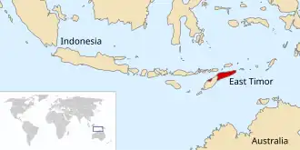 Localização de República Democrática de Timor-Leste