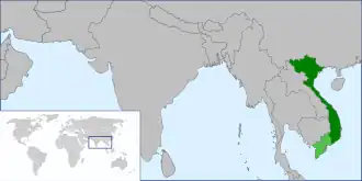 Localização de Vietnã