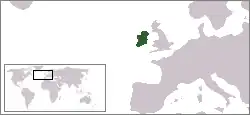Localização de Irlanda