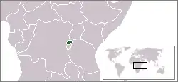 Localização de Reino de Ruanda