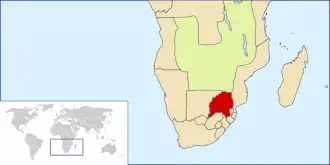 Localização de República Sul-Africana