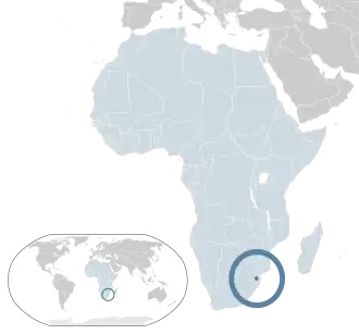 Localização de Reino de Essuatíni