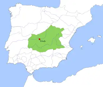 Localização de Reino de Toledo