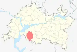 Localização do distrito de Alkeyevsky no Tartaristão